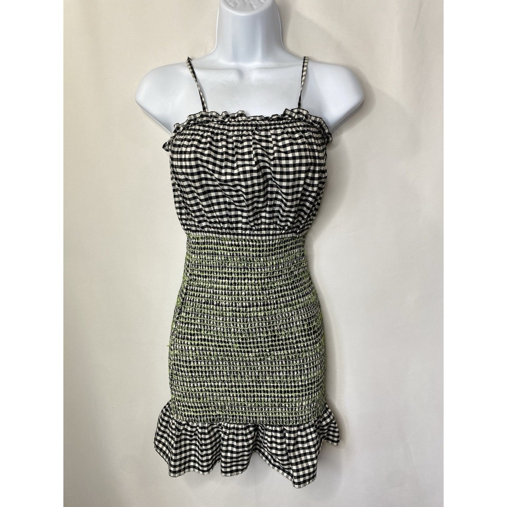 Urban Outfitters Womens Smocked Gingham Tank Top Size Medium Girl Next Door Boho